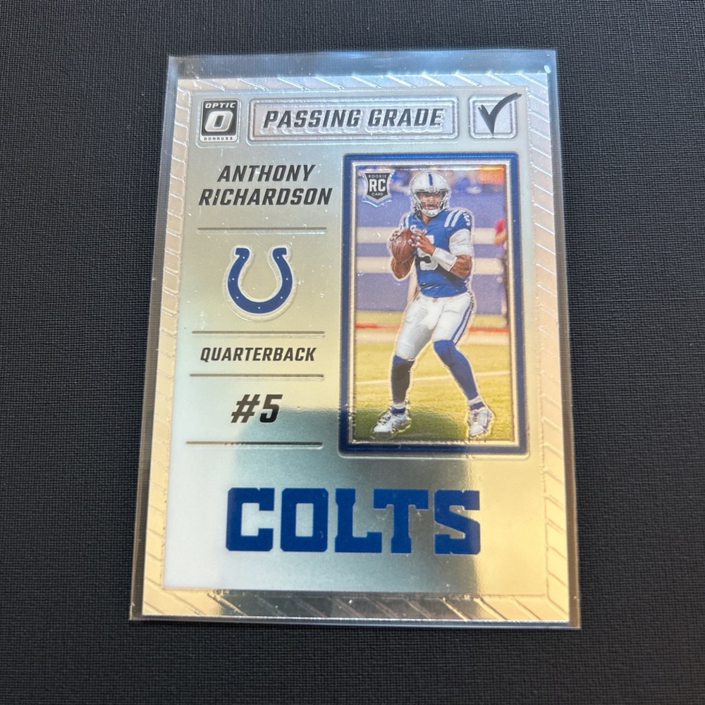 Anthony Richardson Colts Passing Grade Rookie Card - Blue/Silver
